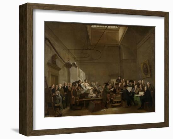 Drawing Gallery of the Felix Meritis Society-Adriaan De Lelie-Framed Art Print