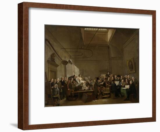 Drawing Gallery of the Felix Meritis Society-Adriaan De Lelie-Framed Art Print