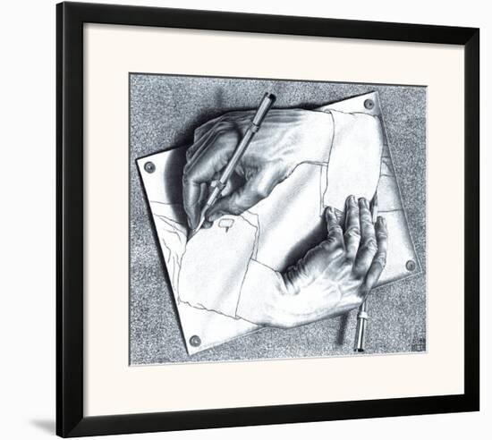 Drawing Hands-M. C. Escher-Framed Art Print