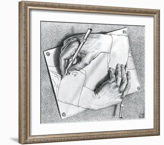 Drawing Hands-M^ C^ Escher-Framed Art Print