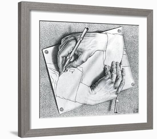 Drawing Hands-M^ C^ Escher-Framed Art Print