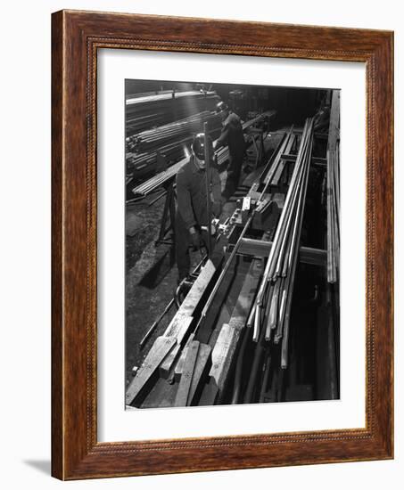 Drawing Hexagonal Rods, Edgar Allen Steel Foundry, Sheffield, 1962-Michael Walters-Framed Photographic Print