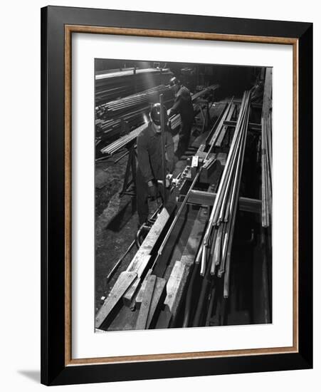 Drawing Hexagonal Rods, Edgar Allen Steel Foundry, Sheffield, 1962-Michael Walters-Framed Photographic Print