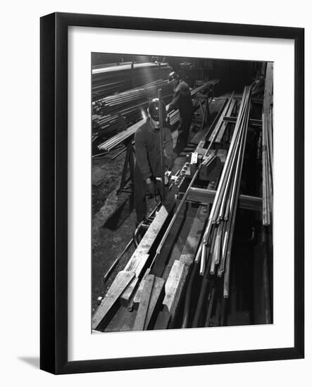 Drawing Hexagonal Rods, Edgar Allen Steel Foundry, Sheffield, 1962-Michael Walters-Framed Photographic Print