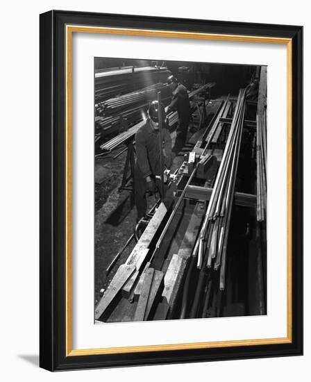 Drawing Hexagonal Rods, Edgar Allen Steel Foundry, Sheffield, 1962-Michael Walters-Framed Photographic Print
