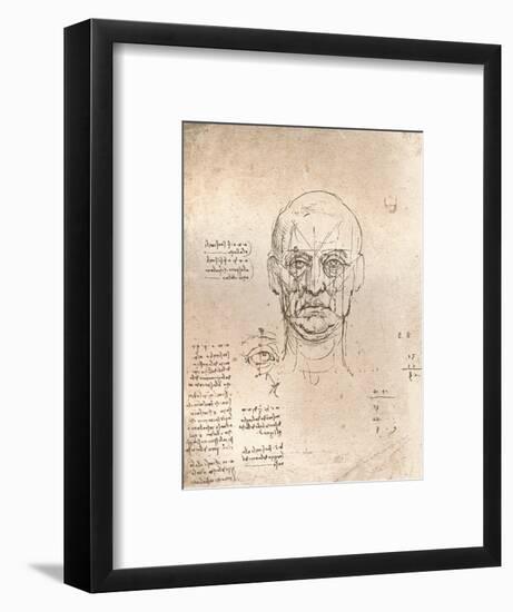 Drawing illustrating the theory of the proportions in the human figure, c1472-c1519 (1883)-Leonardo Da Vinci-Framed Giclee Print