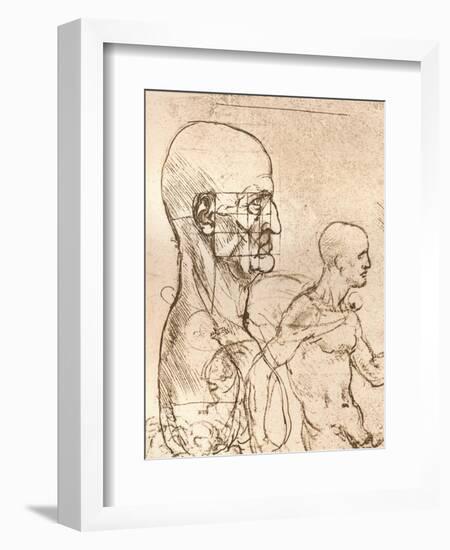 Drawing Illustrating the Theory of the Proportions of the Human Figure, C1472-C1519 (1883)-Leonardo da Vinci-Framed Giclee Print