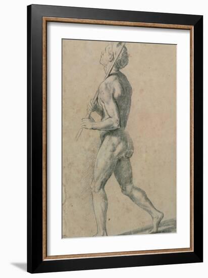 Drawing, Male Nude Walking-Raphael-Framed Art Print