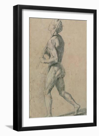 Drawing, Male Nude Walking-Raphael-Framed Art Print