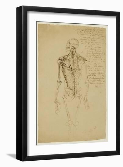 Drawing of a Man's Skeleton-James Ward-Framed Giclee Print