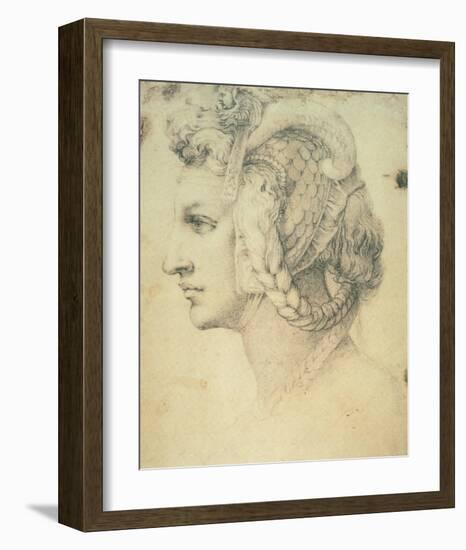 Drawing of A Woman-Michelangelo Buonarroti-Framed Premium Giclee Print