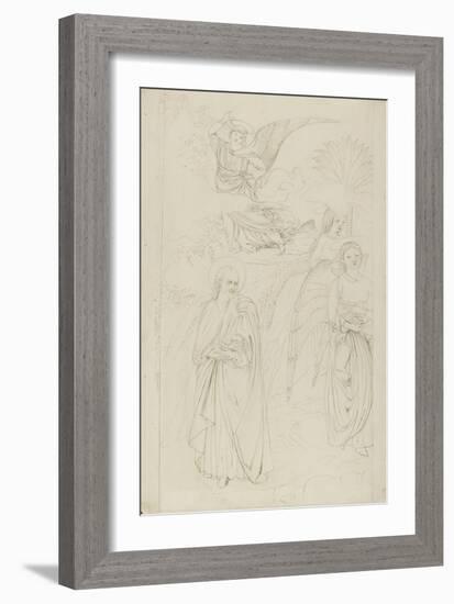 Drawing of Abraham Parting from the Angels from Benozzo Gozzoli's Story of Abraham and Hagar in the-John Ruskin-Framed Giclee Print