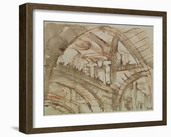 Drawing of an Imaginary Prison-Giovanni Battista Piranesi-Framed Giclee Print