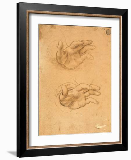 Drawing of Hands-Cesare da Sesto-Framed Art Print