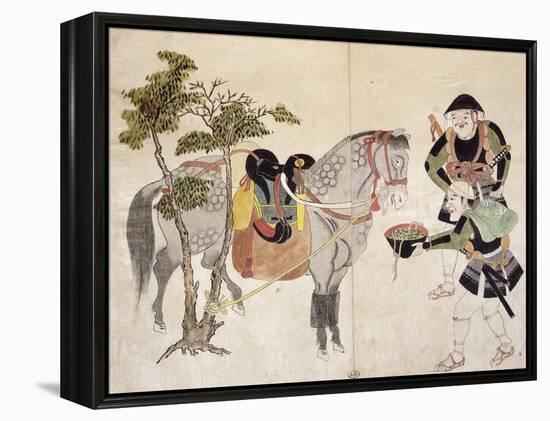 Drawing of Knights' Camp, Ukiyo-E-Ando Hiroshige-Framed Premier Image Canvas