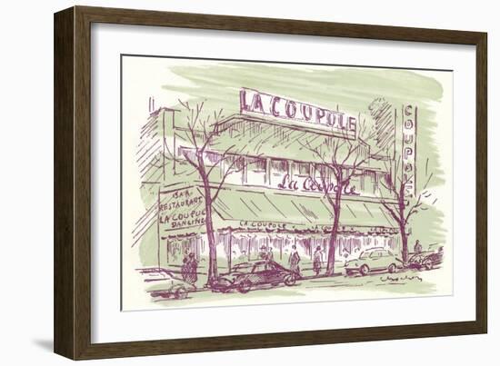 Drawing of La Coupole, France-null-Framed Art Print