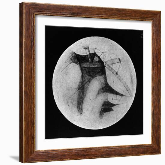 Drawing of Mars Showing 'Canals' and Dark Areas, 1896-null-Framed Giclee Print