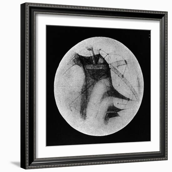 Drawing of Mars Showing 'Canals' and Dark Areas, 1896-null-Framed Giclee Print