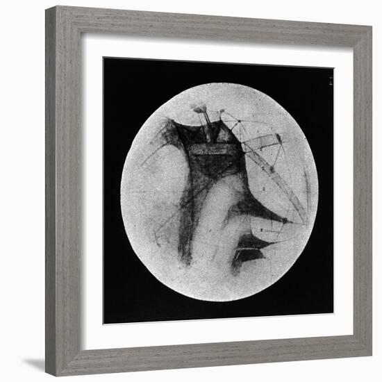 Drawing of Mars Showing 'Canals' and Dark Areas, 1896-null-Framed Premium Giclee Print