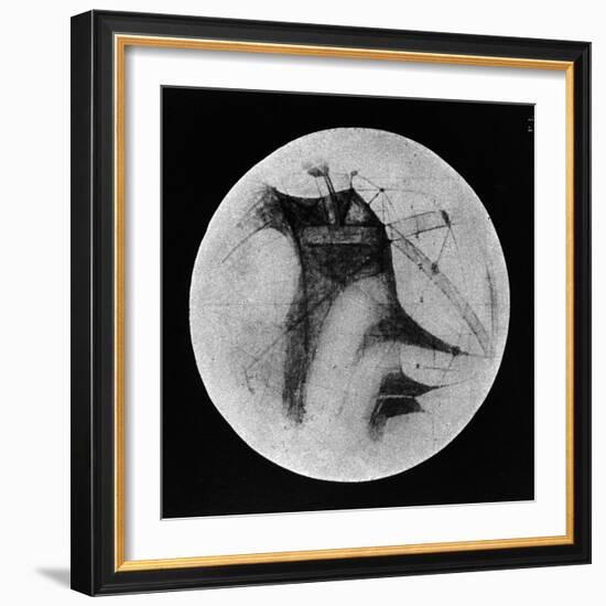 Drawing of Mars Showing 'Canals' and Dark Areas, 1896-null-Framed Premium Giclee Print