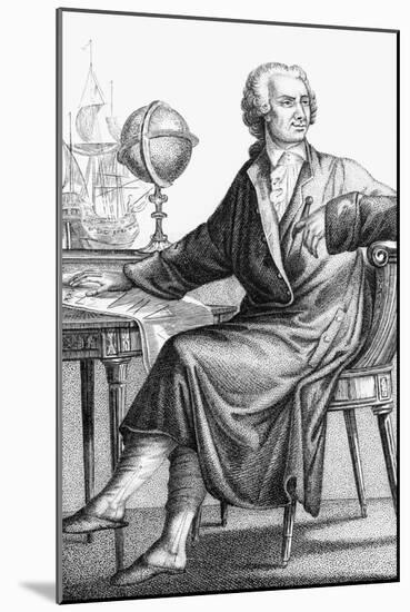 Drawing of Mathematician Leonard Euler-null-Mounted Giclee Print