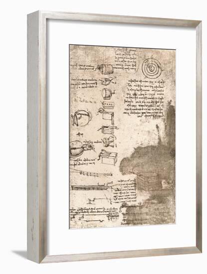 Drawing of musical instruments and other objects, c1472-c1519 (1883)-Leonardo Da Vinci-Framed Giclee Print