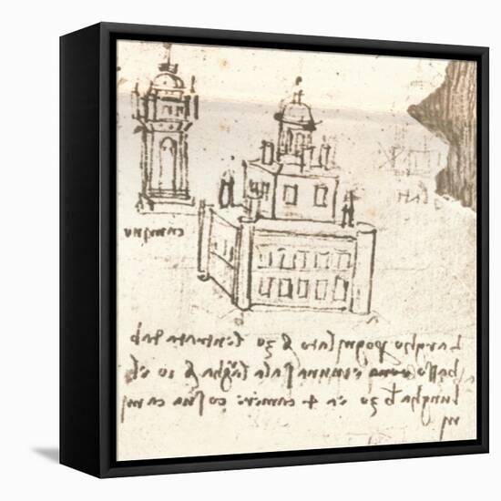 Drawing of projects for castles and villas, c1472-c1519 (1883)-Leonardo Da Vinci-Framed Premier Image Canvas