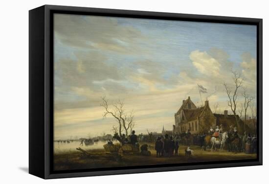 Drawing of the Eel-Salomon van Ruysdael-Framed Stretched Canvas