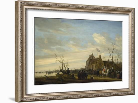 Drawing of the Eel-Salomon van Ruysdael-Framed Art Print