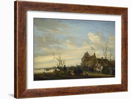 Drawing of the Eel-Salomon van Ruysdael-Framed Art Print