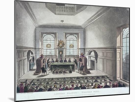 Drawing of the State Lottery, Coopers' Hall, London, 1809-Joseph Constantine Stadler-Mounted Giclee Print