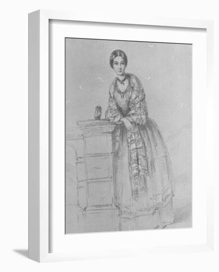 Drawing of Young Nurse Florence Nightingale, Founder of Modern Nursing, by Her Sister Parthy-null-Framed Photographic Print