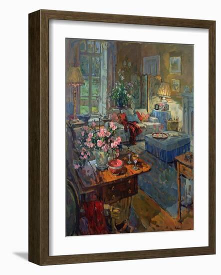 Drawing Room - Winter Afternoon (Oil on Board)-Susan Ryder-Framed Giclee Print