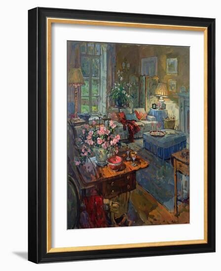 Drawing Room - Winter Afternoon (Oil on Board)-Susan Ryder-Framed Giclee Print