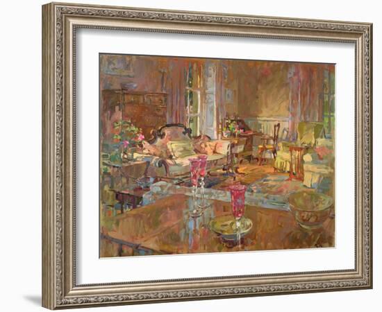 Drawing Room with Venetian Glass (Oil on Canvas)-Susan Ryder-Framed Giclee Print