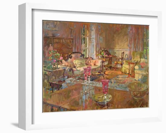 Drawing Room with Venetian Glass (Oil on Canvas)-Susan Ryder-Framed Giclee Print