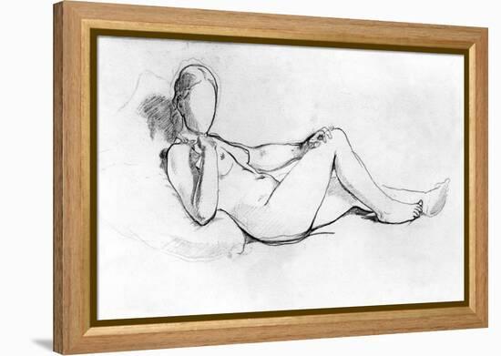 Drawing Study for Olympia by Edouard Manet C. 1862-1863-Edouard Manet-Framed Premier Image Canvas
