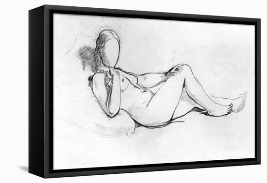 Drawing Study for Olympia by Edouard Manet C. 1862-1863-Edouard Manet-Framed Premier Image Canvas
