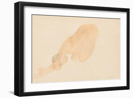 Drawing, Sun Series, 1911 (Coloured Collotype)-Auguste Rodin-Framed Giclee Print