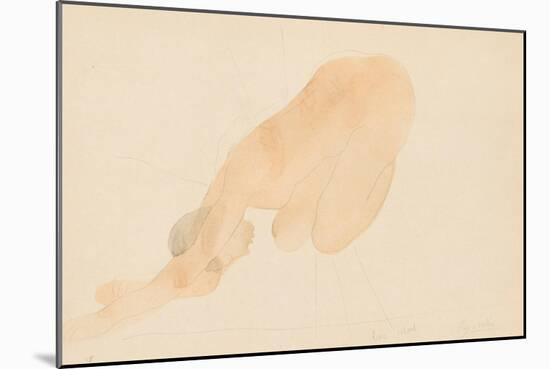 Drawing, Sun Series, 1911 (Coloured Collotype)-Auguste Rodin-Mounted Giclee Print