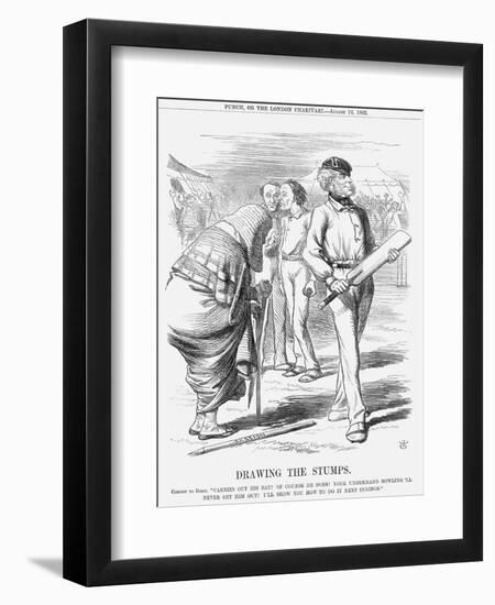 Drawing the Stumps, 1862-John Tenniel-Framed Giclee Print