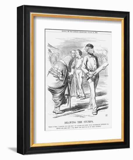 Drawing the Stumps, 1862-John Tenniel-Framed Giclee Print