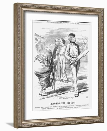 Drawing the Stumps, 1862-John Tenniel-Framed Giclee Print