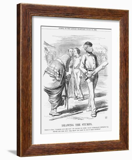 Drawing the Stumps, 1862-John Tenniel-Framed Giclee Print