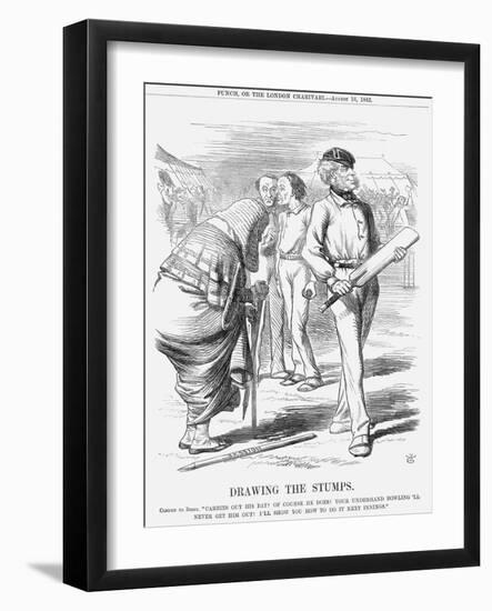 Drawing the Stumps, 1862-John Tenniel-Framed Giclee Print