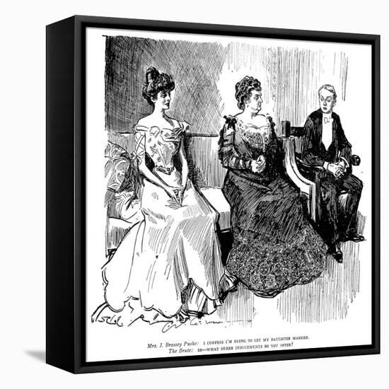 Drawings, 1900-Charles Dana Gibson-Framed Premier Image Canvas