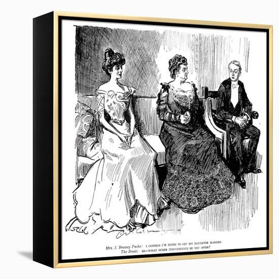 Drawings, 1900-Charles Dana Gibson-Framed Premier Image Canvas