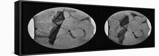 Drawings of Mars Showing its 'Canals' and Polar Ice Caps, 1907-null-Framed Premier Image Canvas