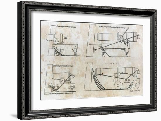 Drawings of Ship Gun Carriages-null-Framed Giclee Print