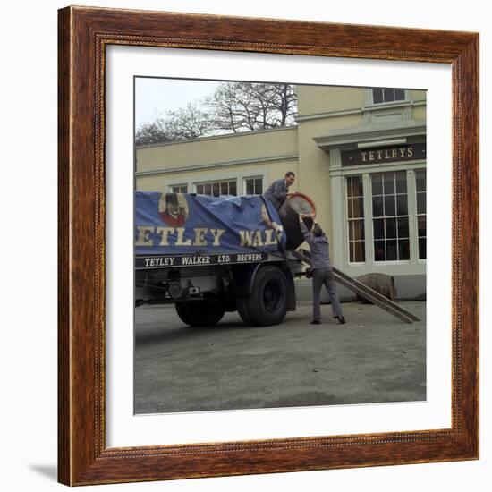 Draymen from Tetley and Walker, Leeds, West Yorkshire, 1969-Michael Walters-Framed Photographic Print